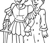 Coloriage Reine et le prince