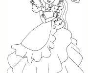 Coloriage Reine f&eacute;e du monde de cartoon