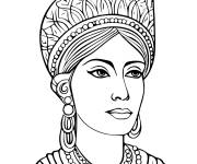 Coloriage Reine livre art