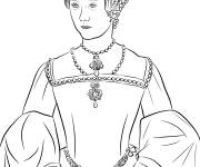 Coloriage Reine Marie Ire d'Angleterre