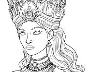 Coloriage Reine pour adulte
