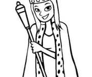 Coloriage et dessins gratuit Reine qui sourit à imprimer