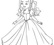 Coloriage Reine souriante