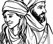 Coloriage Reine souriante orientale