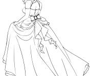 Coloriage Reine style anime