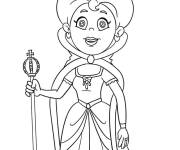 Coloriage Reine style chibi pour enfants