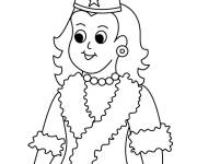 Coloriage Reine vectorielle pour enfants