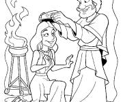 Coloriage Roi met la couronne sur la reine du futur