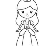 Coloriage Simple reine pour cmp