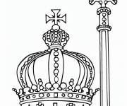 Coloriage Symbole du pouvoir de la reine