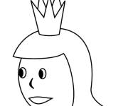 Coloriage et dessins gratuit T&ecirc;te d'une reine facile à imprimer