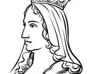 Coloriage un vieux portrait d'une reine