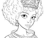 Coloriage Une jeune reine