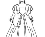 Coloriage Une reine debout