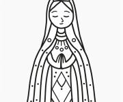 Coloriage Une reine en miniature