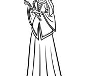 Coloriage Une reine gracieuse