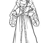 Coloriage Une reine tr&eacute;s &eacute;l&eacute;gante