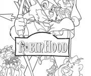 Coloriage Affiche de dessin anim&eacute; Robin des Bois