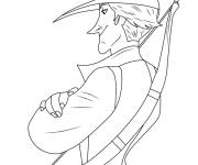 Coloriage H&eacute;ro Robin des Bois de cartoon