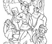 Coloriage Imagier Robin des Bois et ses amis