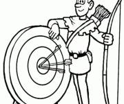 Coloriage La pr&eacute;cision du tir de Robin des Bois