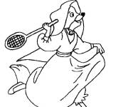 Coloriage et dessins gratuit Lady Marian jouant au Tennis à imprimer