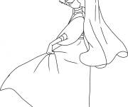 Coloriage Lady Marianne heureuse