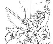 Coloriage Le prince Jean contre Robin des Bois