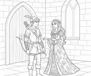 Coloriage Marianne et Robin des Bois