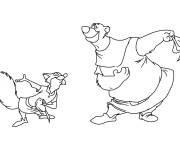 Coloriage Noble Robin des Bois et petit John
