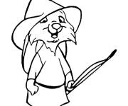 Coloriage et dessins gratuit Petit Skippy portant le chapeau de Robin des Bois à imprimer