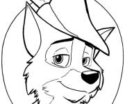 Coloriage Photo du visage de Robin des bois