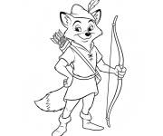 Coloriage Renard Robin de Bois de Disney
