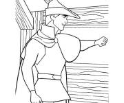 Coloriage Robin des bois &agrave; la maison