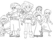 Coloriage Robin des Bois avec ses amis