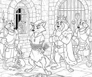 Coloriage Robin des Bois captur&eacute; par le prince