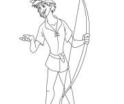 Coloriage Robin des Bois de dessin anim&eacute;