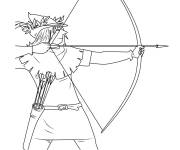 Coloriage Robin des Bois en attaque