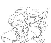 Coloriage Robin des Bois et Lady marianne de cartoon
