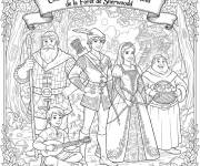 Coloriage Robin des Bois et ses Amis de la For&ecirc;t de Sherwood