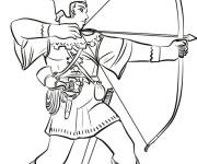 Coloriage Robin des Bois et son fameux arme