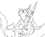 Coloriage Robin des Bois film d'animation de Disney