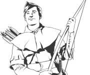 Coloriage et dessins gratuit Robin des Bois r&eacute;aliste à imprimer