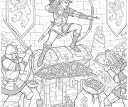 Coloriage Robin des Bois s'Empare du Tr&eacute;sor du Prince