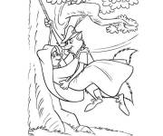Coloriage Robin des Bois sauve Lady Marian
