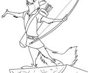 Coloriage Robin des Bois se sent heureux