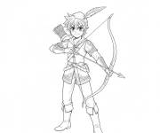 Coloriage Robin Hood en style anime