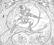 Coloriage Robin Hood in action