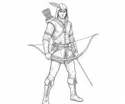 Coloriage Robin Hood r&eacute;aliste pour enfants