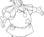 Coloriage Sh&eacute;rif de Nottingham de dessin anim&eacute; Robin Hood
